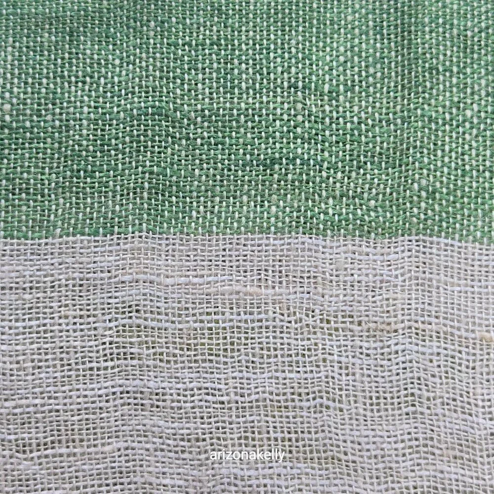 NWOT Linen Gudrun Sjödén Scarf Green Grey Sweden Scandinavian